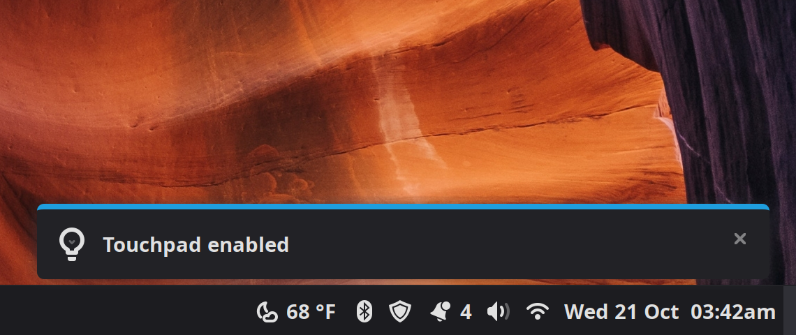 Touchpad Notification